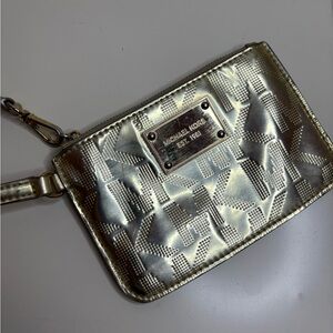 Michael Kors Metallic Gold Tone Wristlet ✨